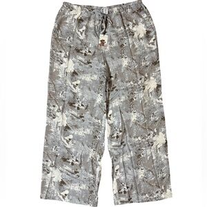 Sincerely Jules Abstract Gray and White Wide Leg Pants